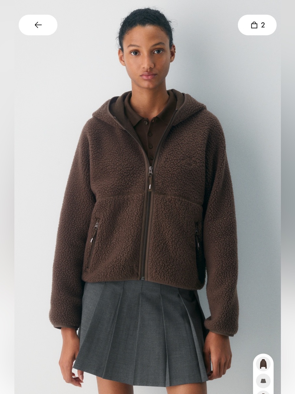 Aritzia Polartec® Thermal Pro™ Hi-hip Zip Hoodie Small Petite NWT